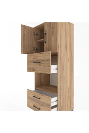 Hyperion Dolap 3 Raflı 3 Çekmeceli 2 Kapaklı 60x44x163 - S53M049V9B