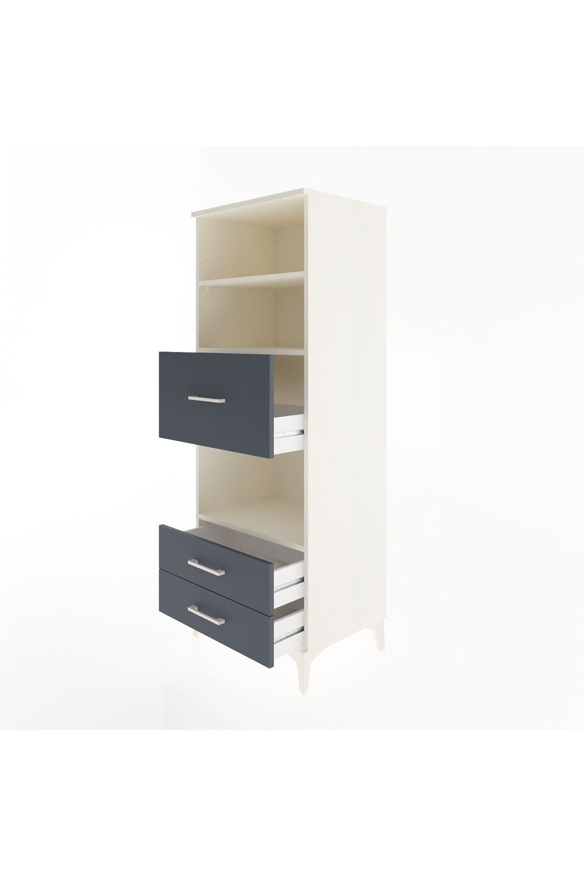 Hyperion Dolap 3 Raflı 3 Çekmeceli 60x44x163 - S53M050V2B