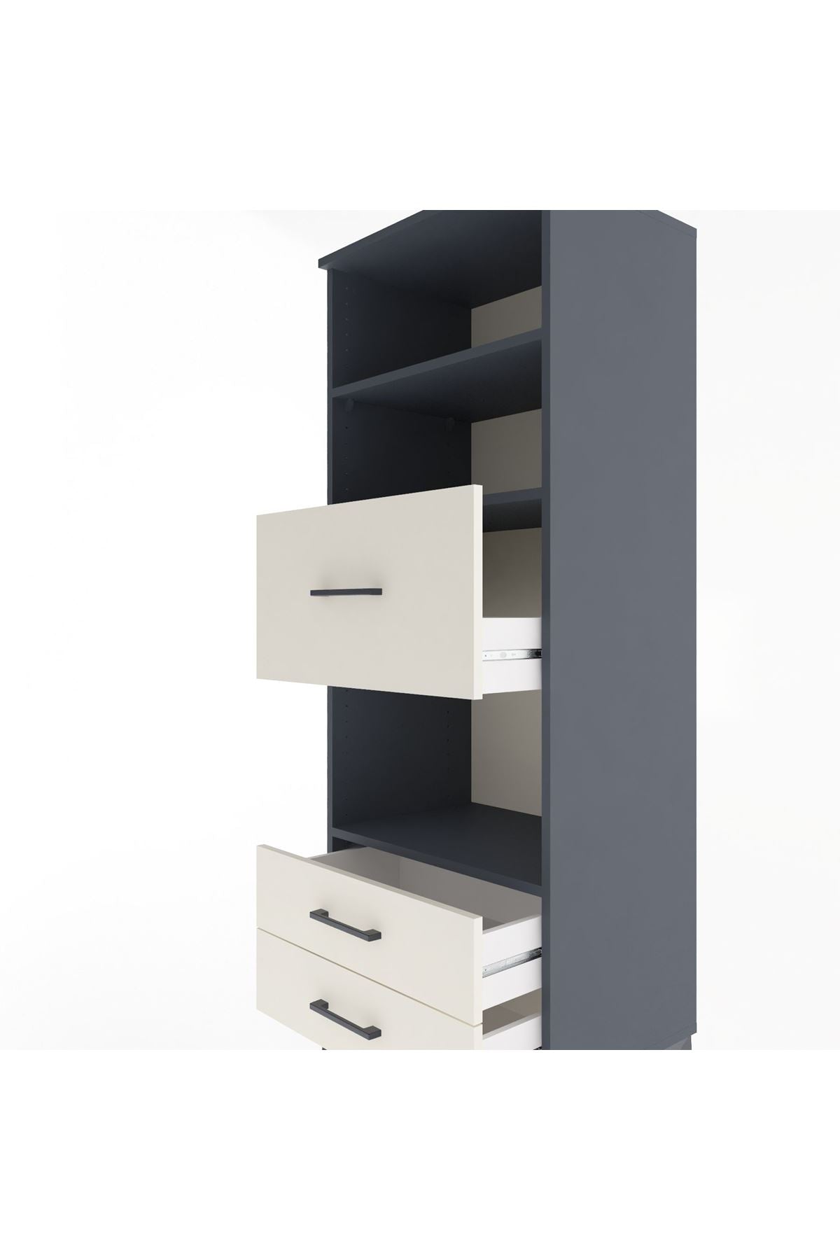 Hyperion Dolap 3 Raflı 3 Çekmeceli 60x44x163 - S53M050V4B