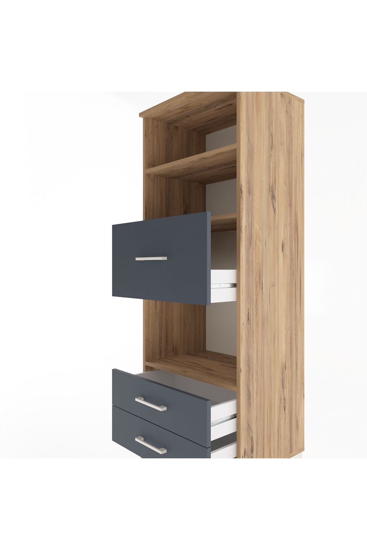 Hyperion Dolap 3 Raflı 3 Çekmeceli 60x44x163 - S53M050V8B