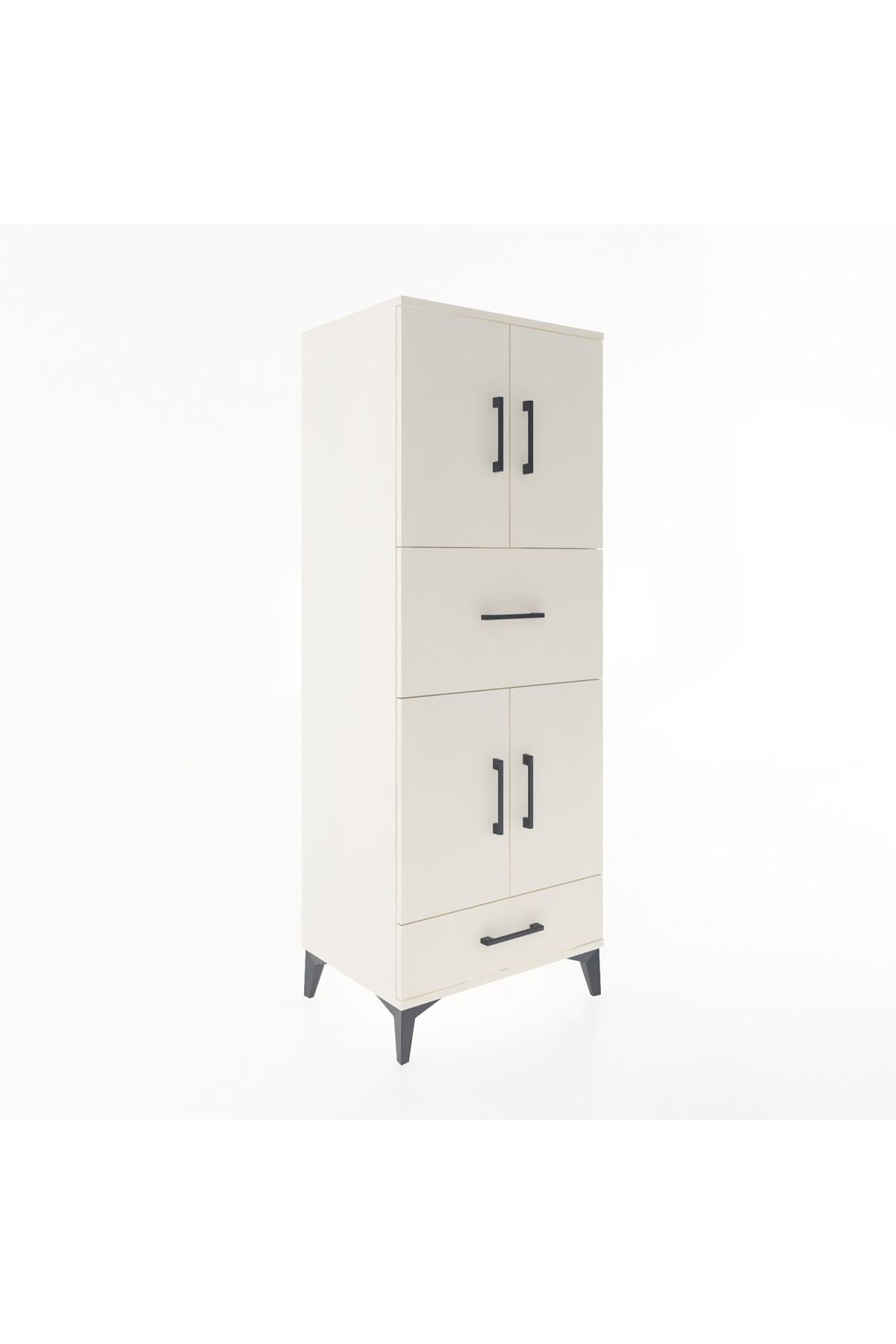 Hyperion Dolap 4 Raflı 2 Çekmeceli 4 Kapaklı 60x44x163 - S53M051V1B