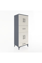 Hyperion Dolap 4 Raflı 2 Çekmeceli 4 Kapaklı 60x44x163 - S53M051V4B