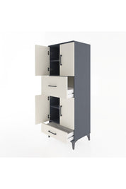 Hyperion Dolap 4 Raflı 2 Çekmeceli 4 Kapaklı 60x44x163 - S53M051V4B