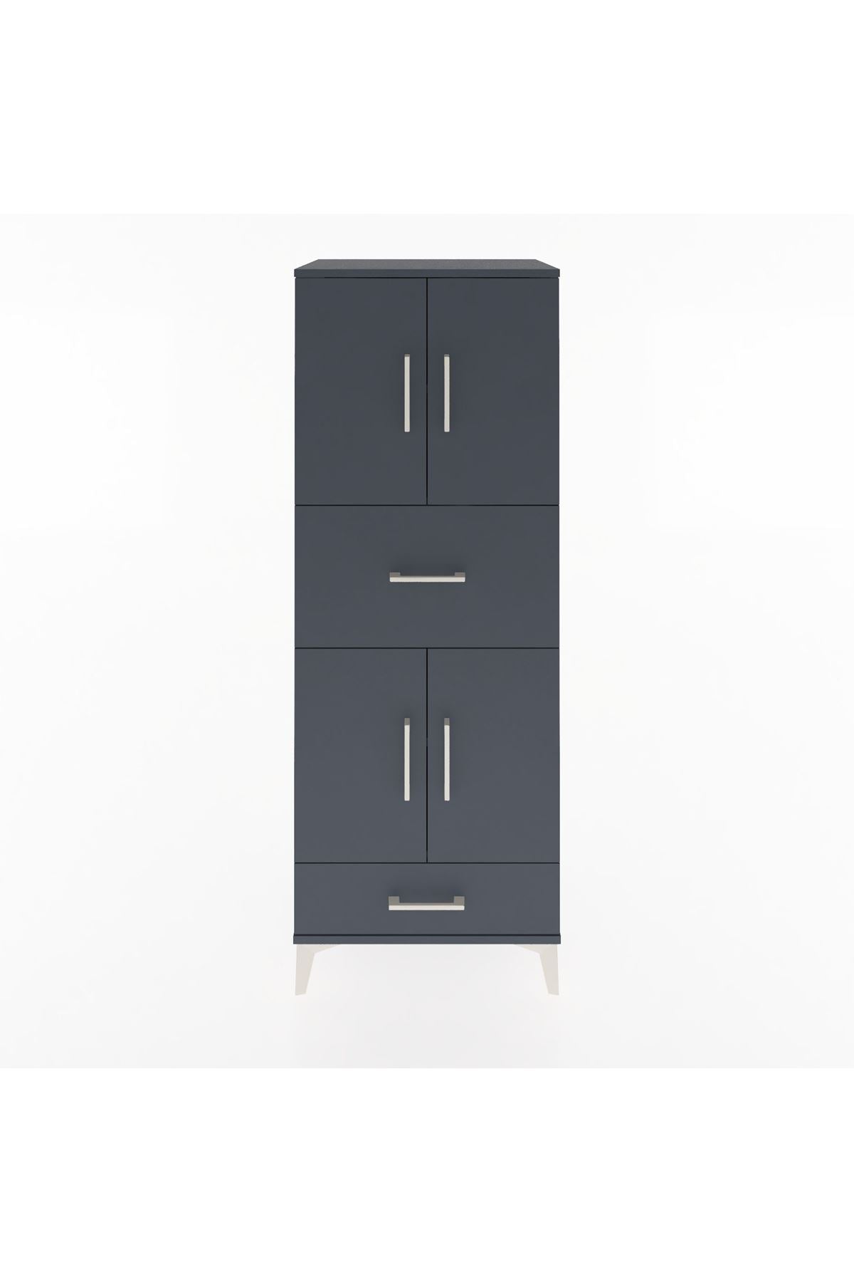 Hyperion Dolap 4 Raflı 2 Çekmeceli 4 Kapaklı 60x44x163 - S53M051V5B