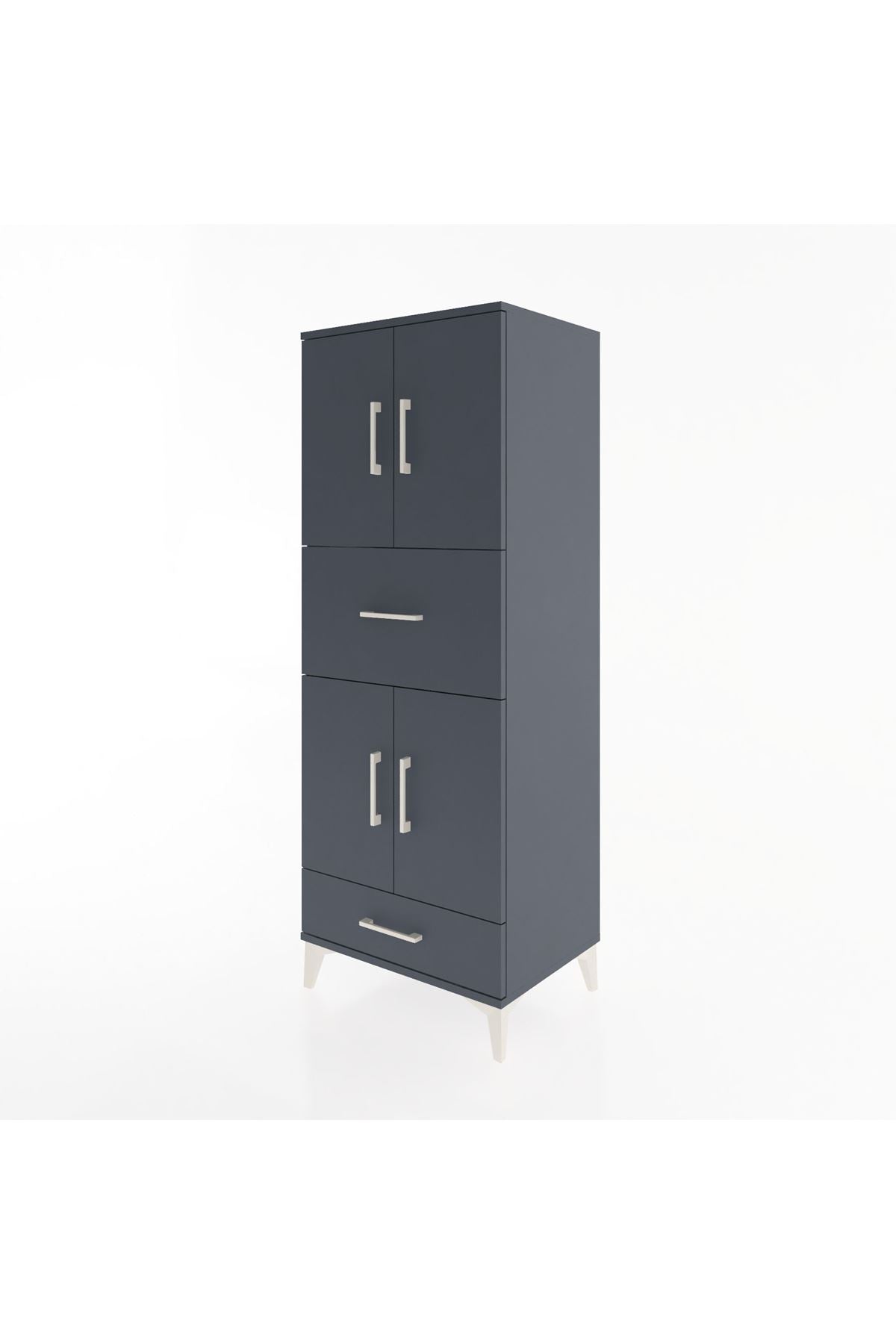 Hyperion Dolap 4 Raflı 2 Çekmeceli 4 Kapaklı 60x44x163 - S53M051V5B