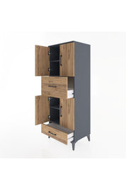 Hyperion Dolap 4 Raflı 2 Çekmeceli 4 Kapaklı 60x44x163 - S53M051V6B