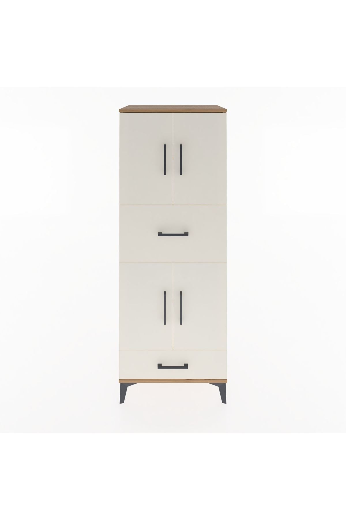 Hyperion Dolap 4 Raflı 2 Çekmeceli 4 Kapaklı 60x44x163 - S53M051V7B