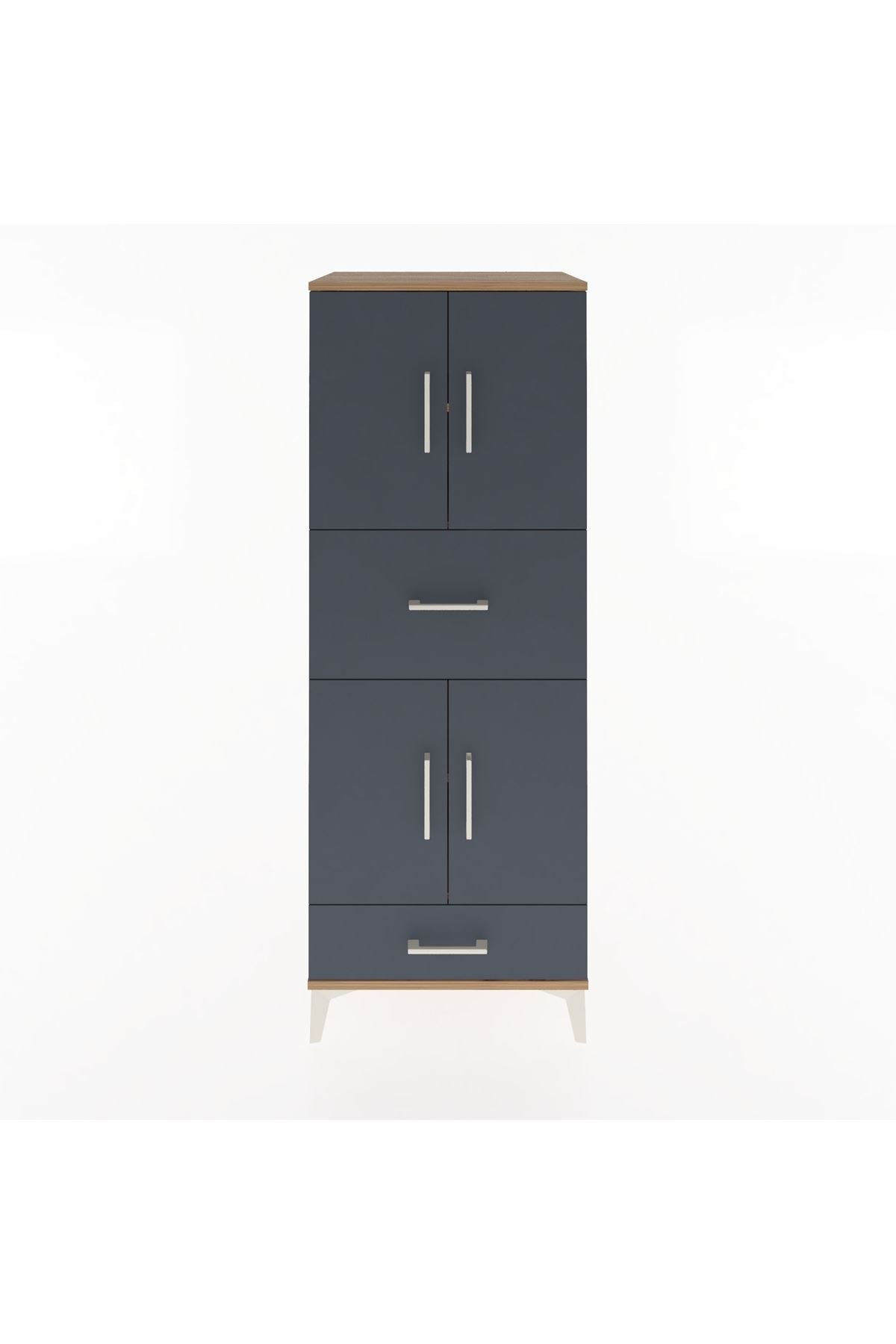 Hyperion Dolap 4 Raflı 2 Çekmeceli 4 Kapaklı 60x44x163 - S53M051V8B