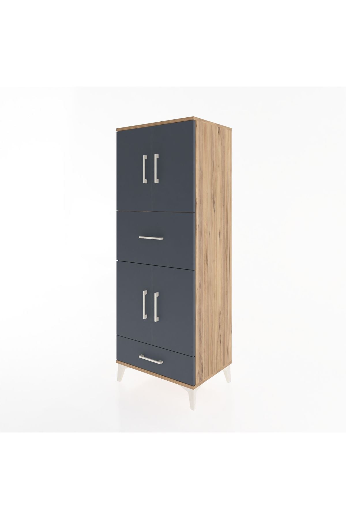 Hyperion Dolap 4 Raflı 2 Çekmeceli 4 Kapaklı 60x44x163 - S53M051V8B