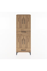 Hyperion Dolap 4 Raflı 2 Çekmeceli 4 Kapaklı 60x44x163