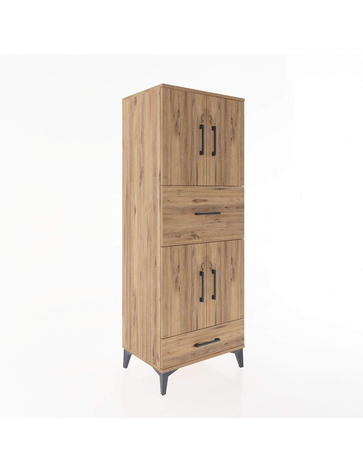 Hyperion Dolap 4 Raflı 2 Çekmeceli 4 Kapaklı 60x44x163 - S53M051V9B