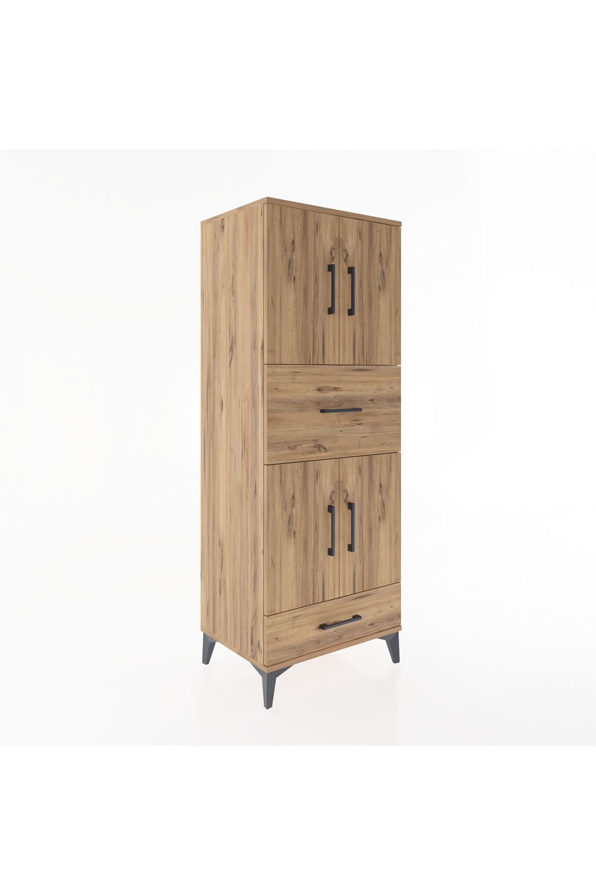 Hyperion Dolap 4 Raflı 2 Çekmeceli 4 Kapaklı 60x44x163 - S53M051V9B