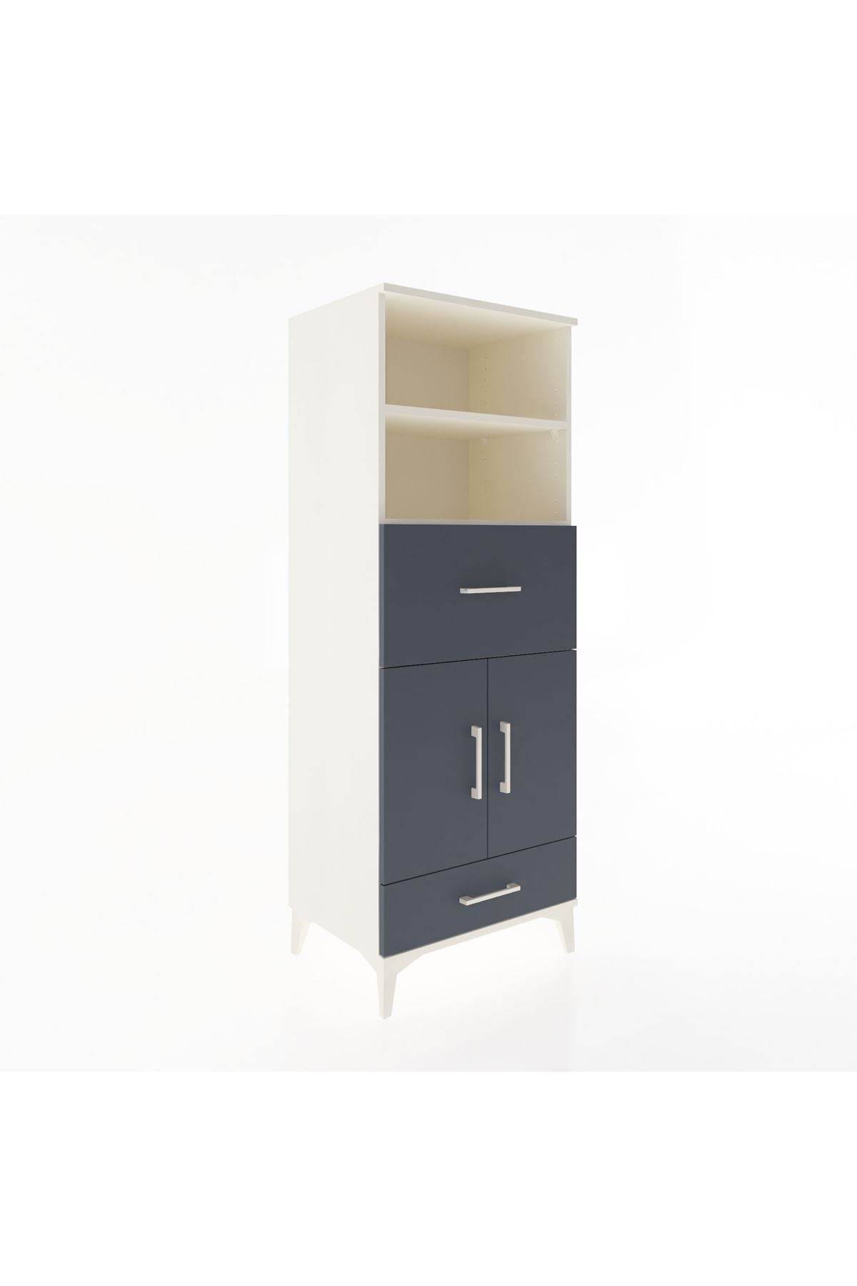 Hyperion Dolap 4 Raflı 2 Çekmeceli 2 Kapaklı 60x44x163 - S53M052V2B