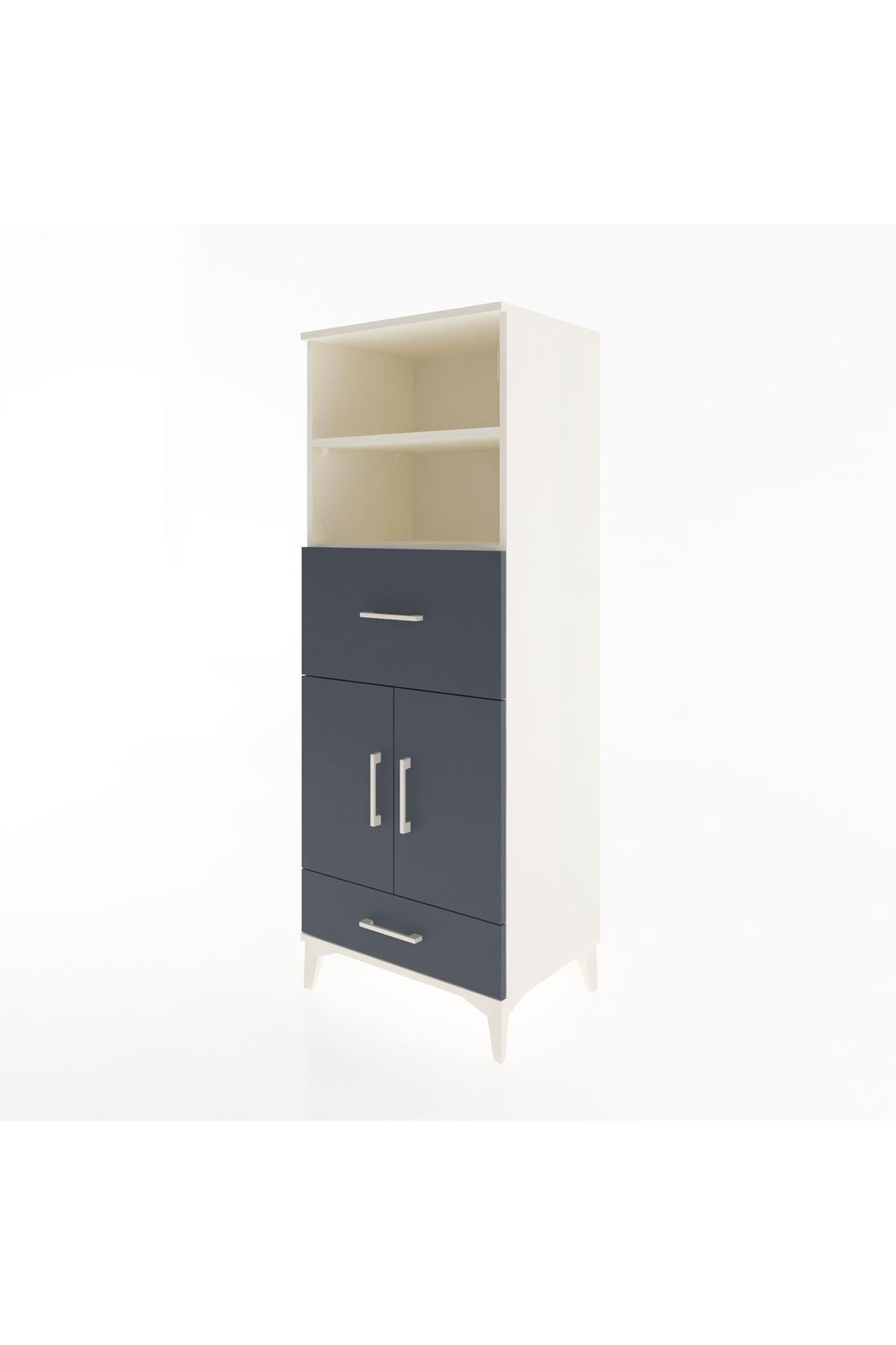 Hyperion Dolap 4 Raflı 2 Çekmeceli 2 Kapaklı 60x44x163 - S53M052V2B