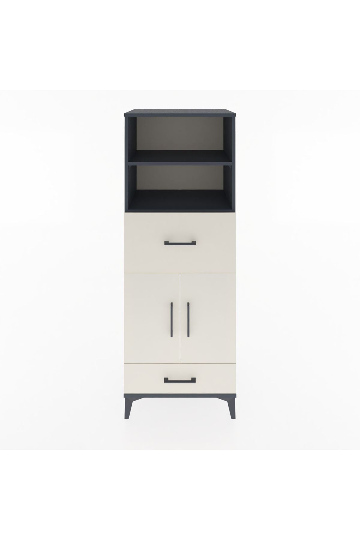 Hyperion Dolap 4 Raflı 2 Çekmeceli 2 Kapaklı 60x44x163 - S53M052V4B