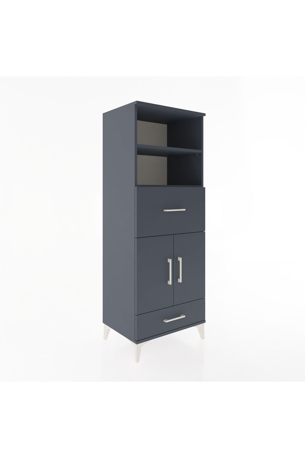 Hyperion Dolap 4 Raflı 2 Çekmeceli 2 Kapaklı 60x44x163 - S53M052V5B