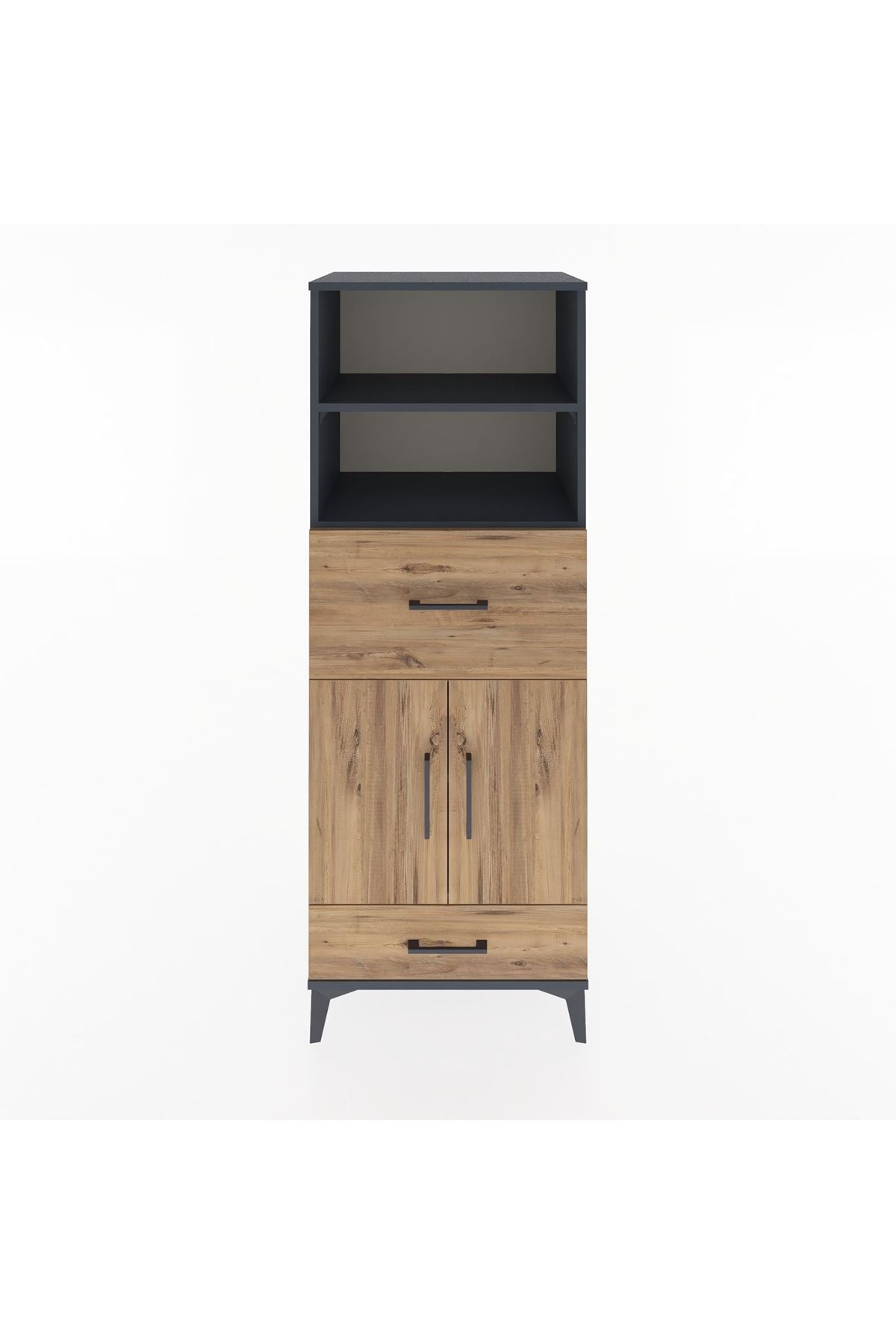 Hyperion Dolap 4 Raflı 2 Çekmeceli 2 Kapaklı 60x44x163 - S53M052V6B