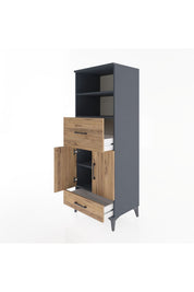Hyperion Dolap 4 Raflı 2 Çekmeceli 2 Kapaklı 60x44x163 - S53M052V6B
