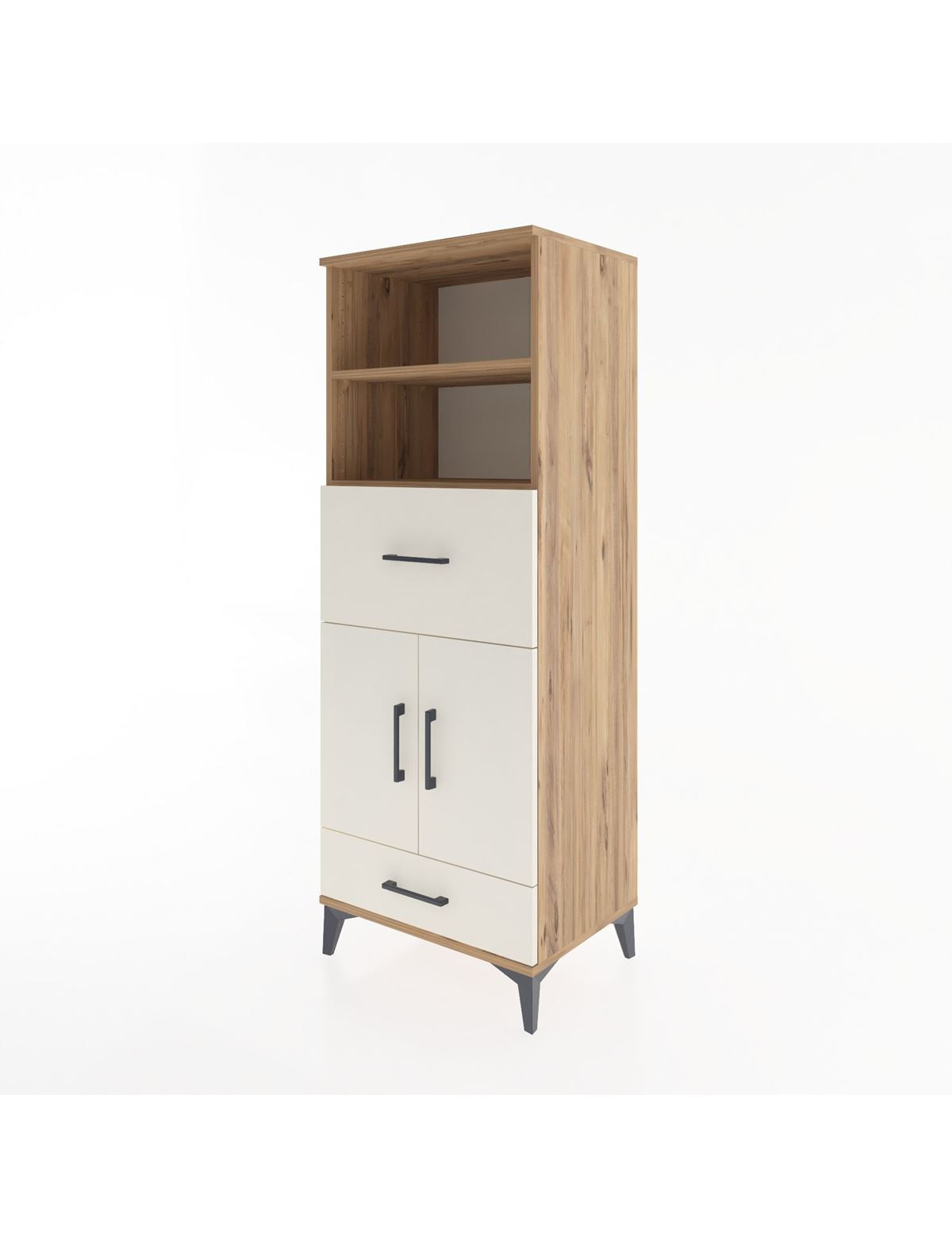 Hyperion Dolap 4 Raflı 2 Çekmeceli 2 Kapaklı 60x44x163 - S53M052V7B