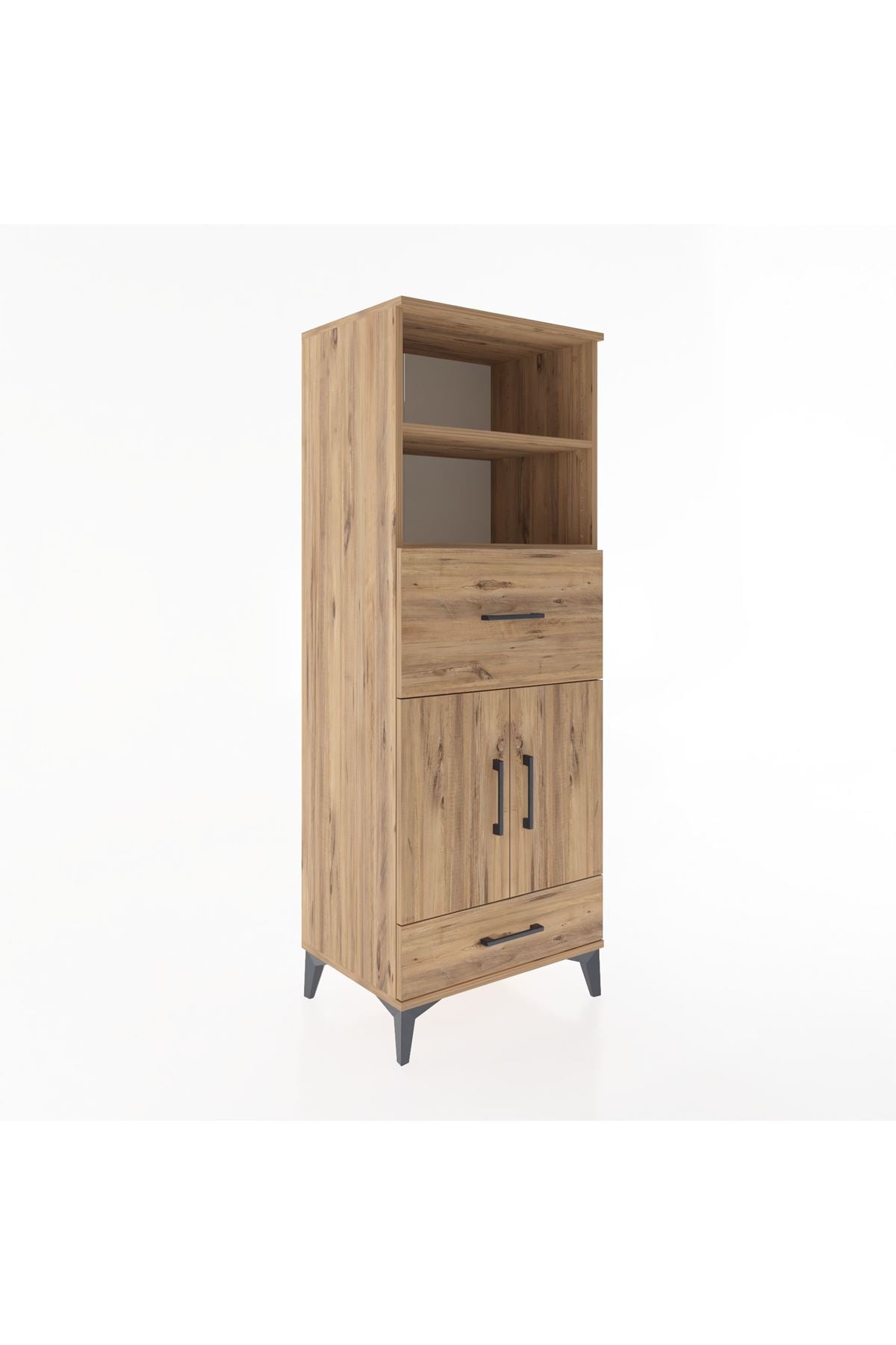 Hyperion Dolap 4 Raflı 2 Çekmeceli 2 Kapaklı 60x44x163 - S53M052V9B