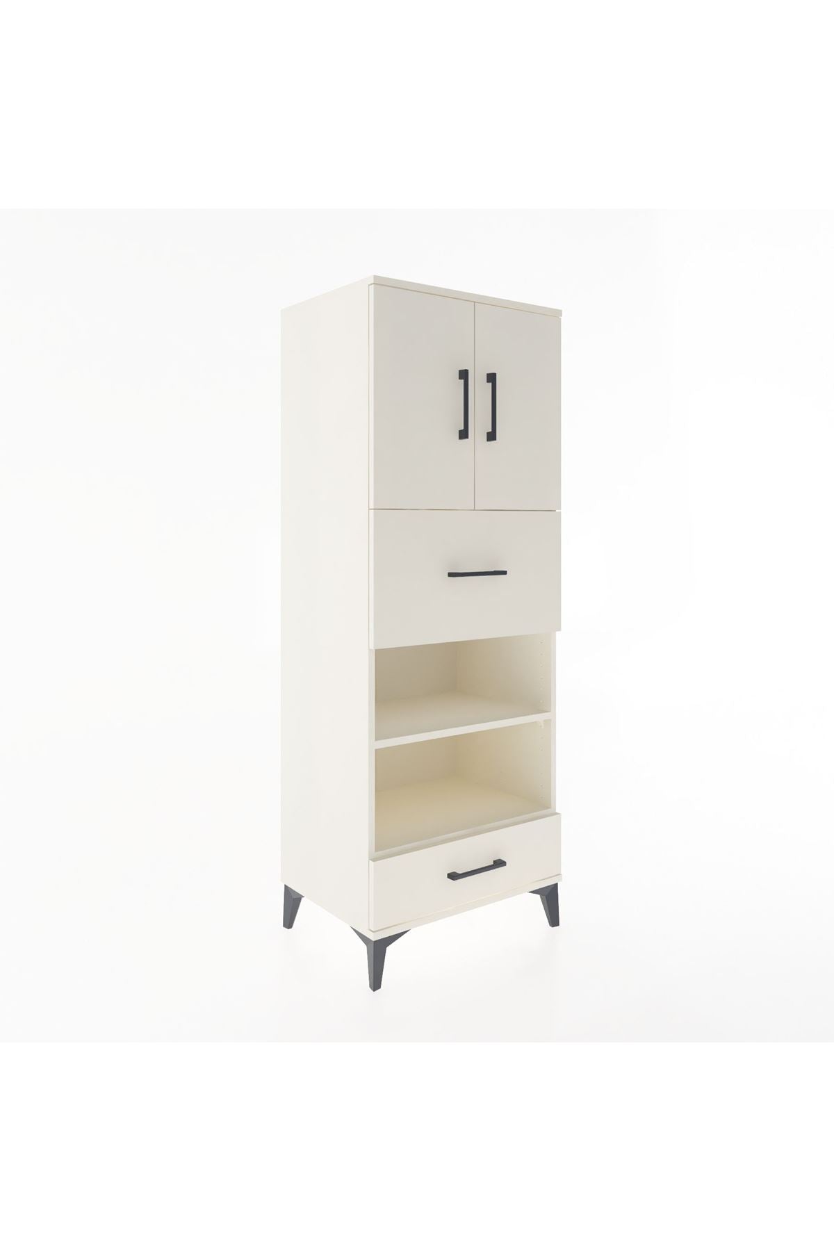 Hyperion Dolap 4 Raflı 2 Çekmeceli 2 Kapaklı 60x44x163 - S53M053V1B