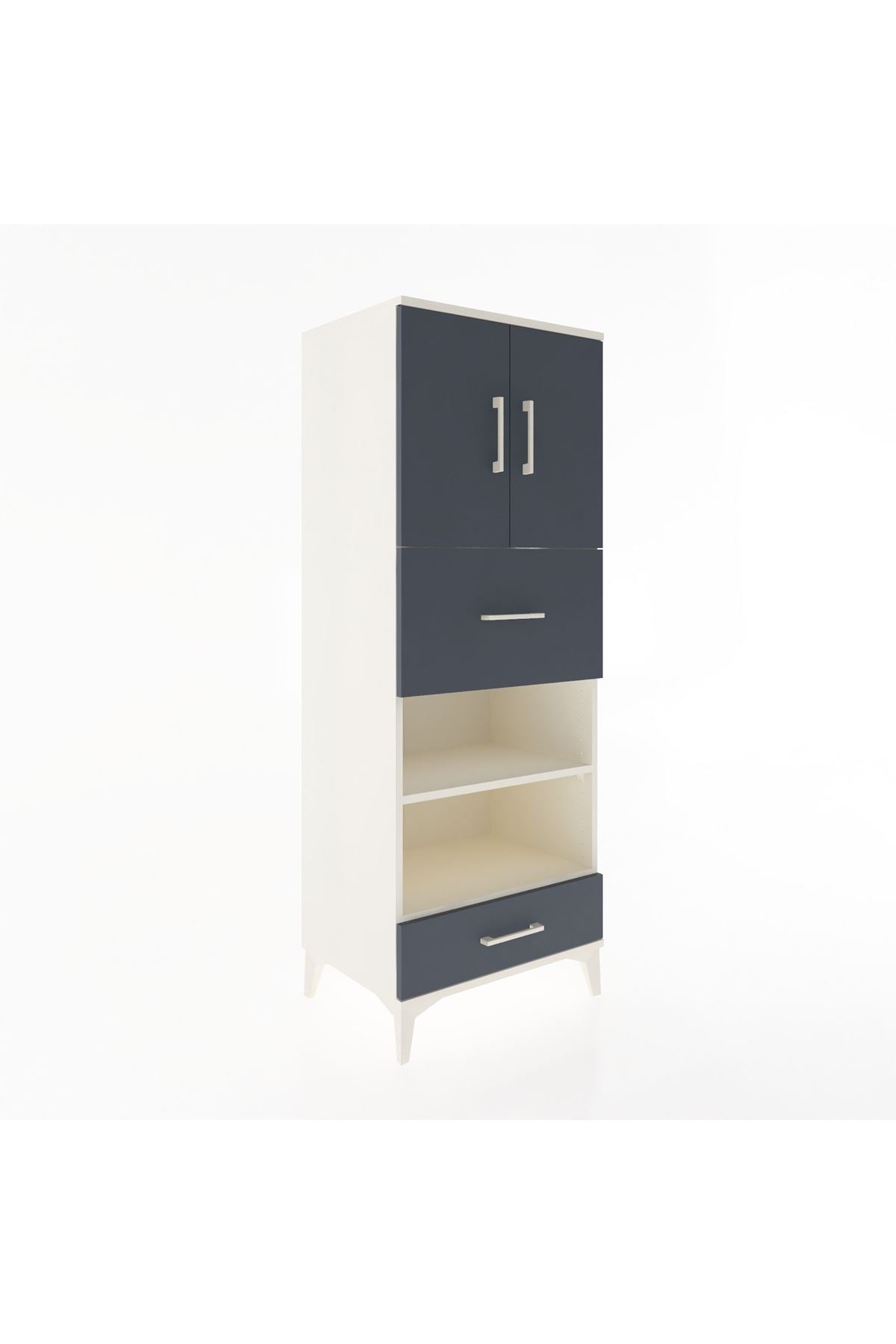 Hyperion Dolap 4 Raflı 2 Çekmeceli 2 Kapaklı 60x44x163 - S53M053V2B