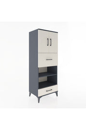 Hyperion Dolap 4 Raflı 2 Çekmeceli 2 Kapaklı 60x44x163 - S53M053V4B
