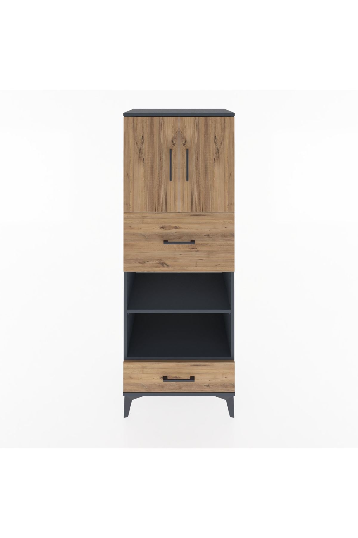 Hyperion Dolap 4 Raflı 2 Çekmeceli 2 Kapaklı 60x44x163 - S53M053V6B