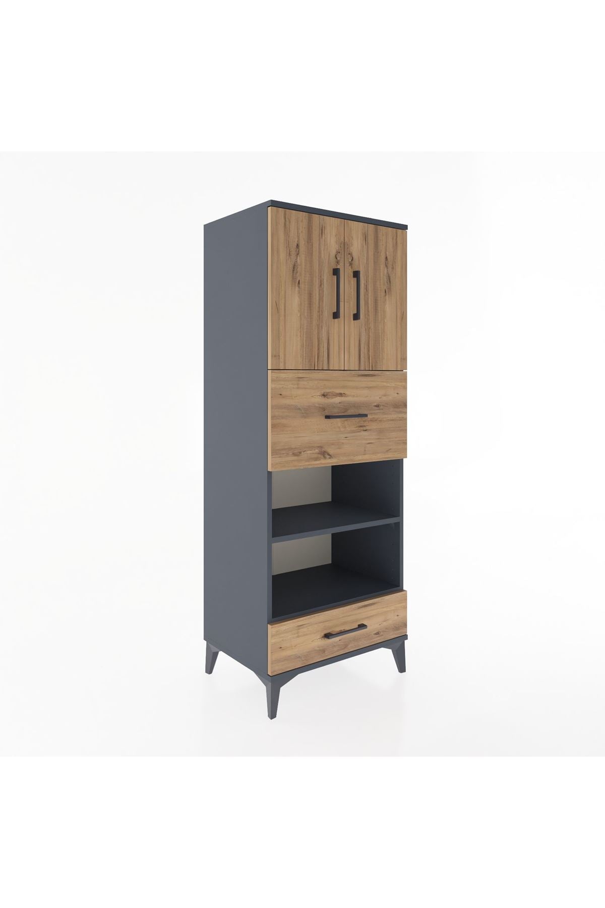 Hyperion Dolap 4 Raflı 2 Çekmeceli 2 Kapaklı 60x44x163 - S53M053V6B