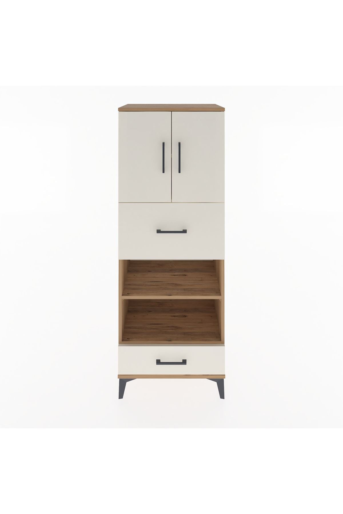 Hyperion Dolap 4 Raflı 2 Çekmeceli 2 Kapaklı 60x44x163 - S53M053V7B