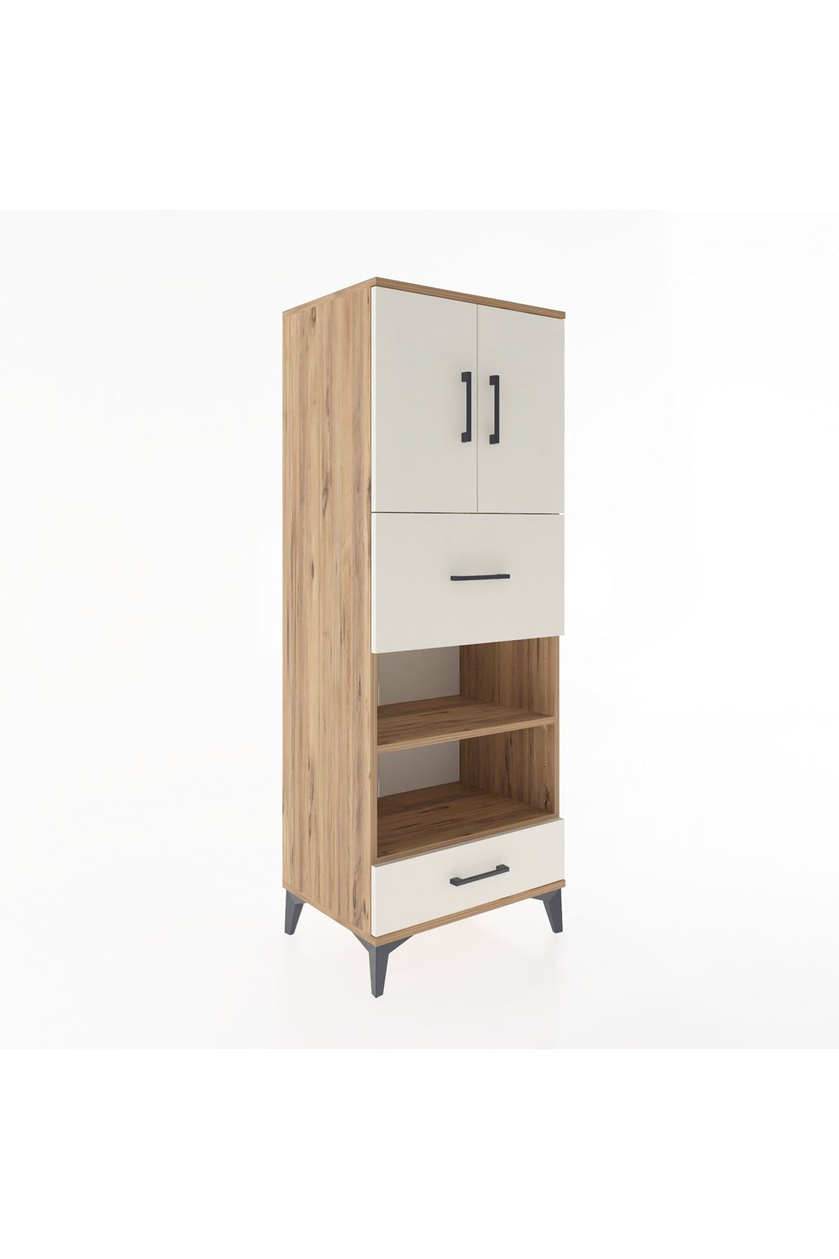 Hyperion Dolap 4 Raflı 2 Çekmeceli 2 Kapaklı 60x44x163 - S53M053V7B