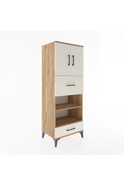 Hyperion Dolap 4 Raflı 2 Çekmeceli 2 Kapaklı 60x44x163 - S53M053V7B