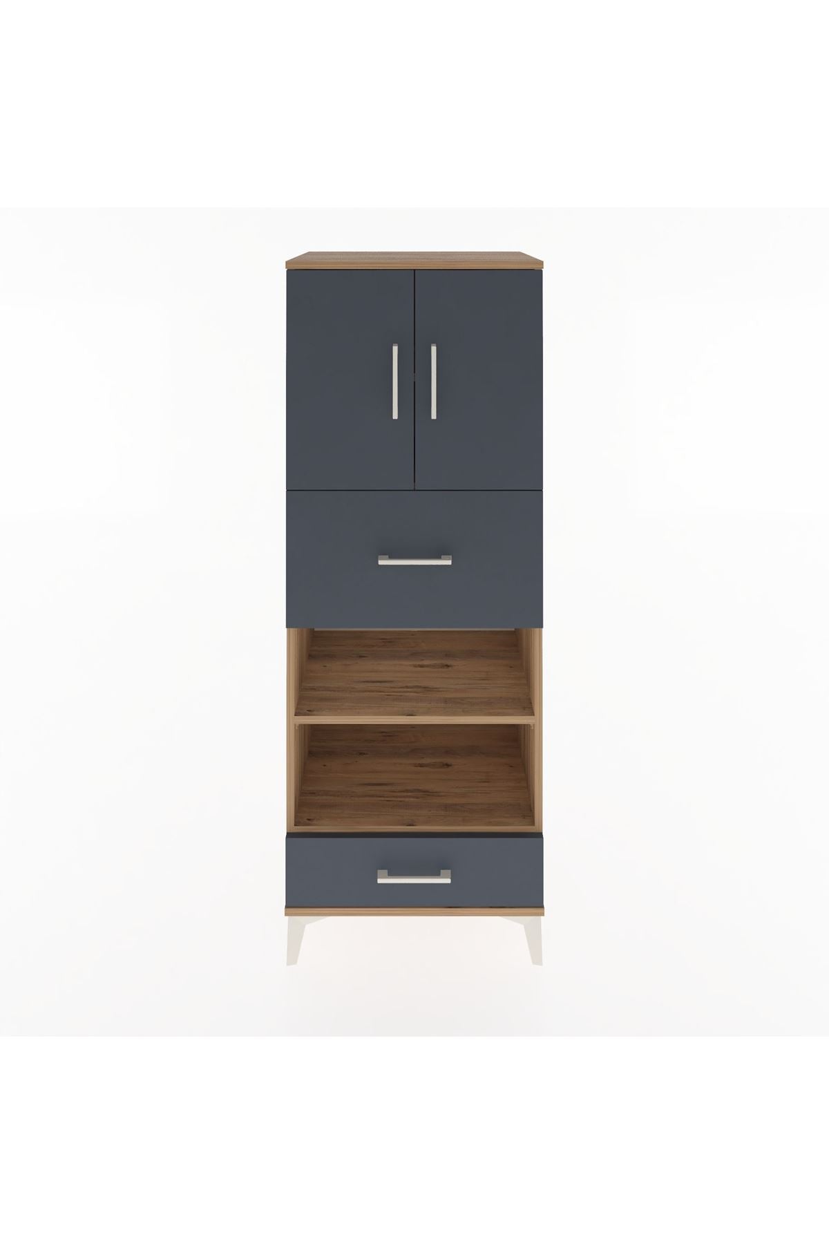 Hyperion Dolap 4 Raflı 2 Çekmeceli 2 Kapaklı 60x44x163 - S53M053V8B