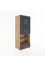 Hyperion Dolap 4 Raflı 2 Çekmeceli 2 Kapaklı 60x44x163 - S53M053V8B