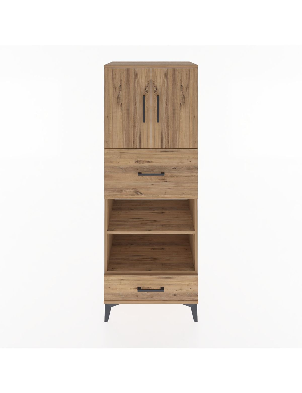 Hyperion Dolap 4 Raflı 2 Çekmeceli 2 Kapaklı 60x44x163 - S53M053V9B