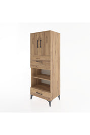 Hyperion Dolap 4 Raflı 2 Çekmeceli 2 Kapaklı 60x44x163 - S53M053V9B