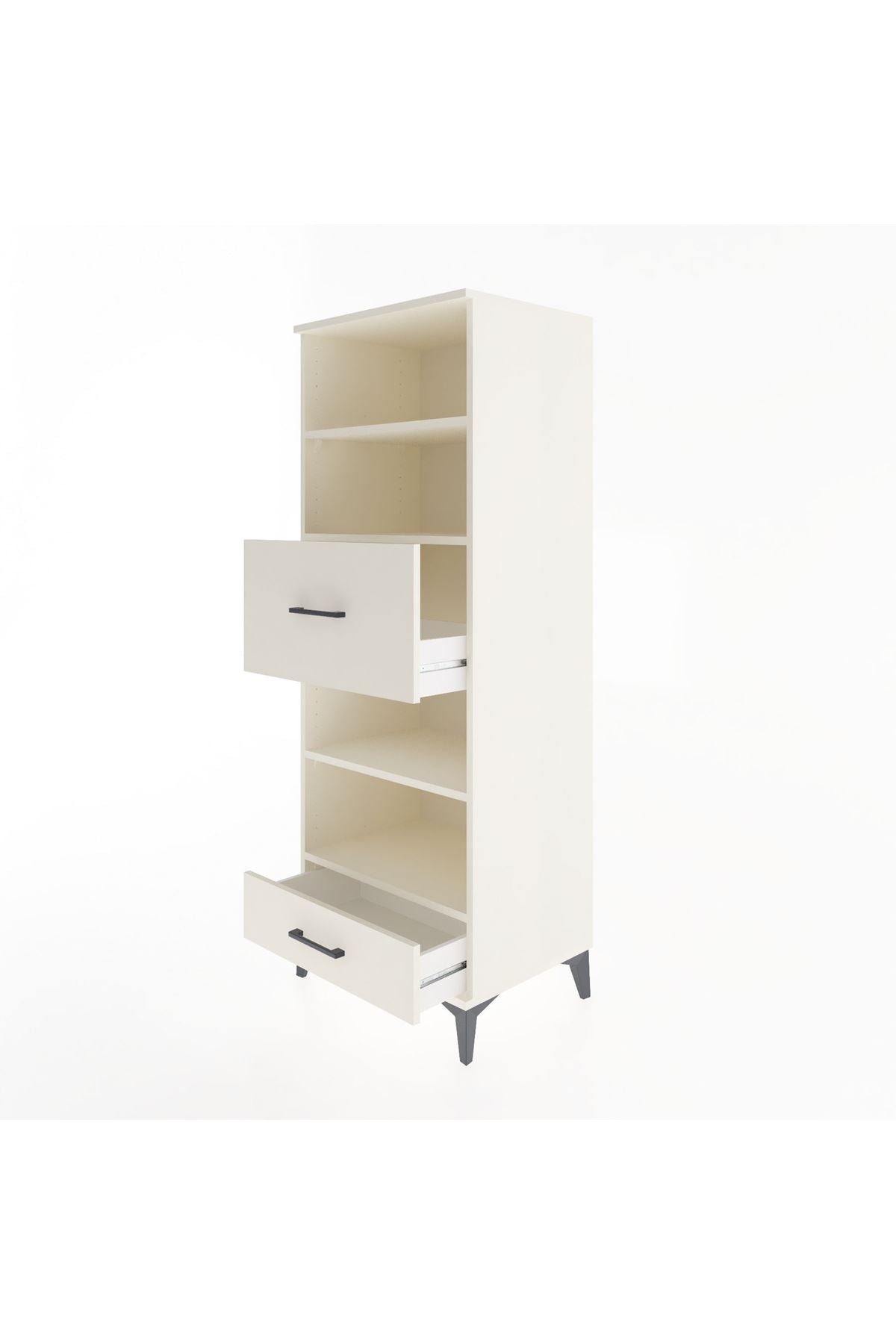 Hyperion Dolap 4 Raflı 2 Çekmeceli 60x44x163 - S53M054V1B