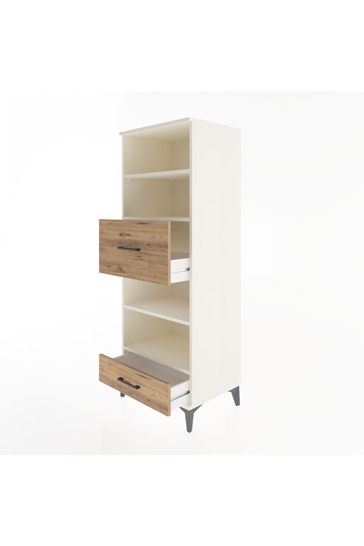 Hyperion Dolap 4 Raflı 2 Çekmeceli 60x44x163 - S53M054V3B