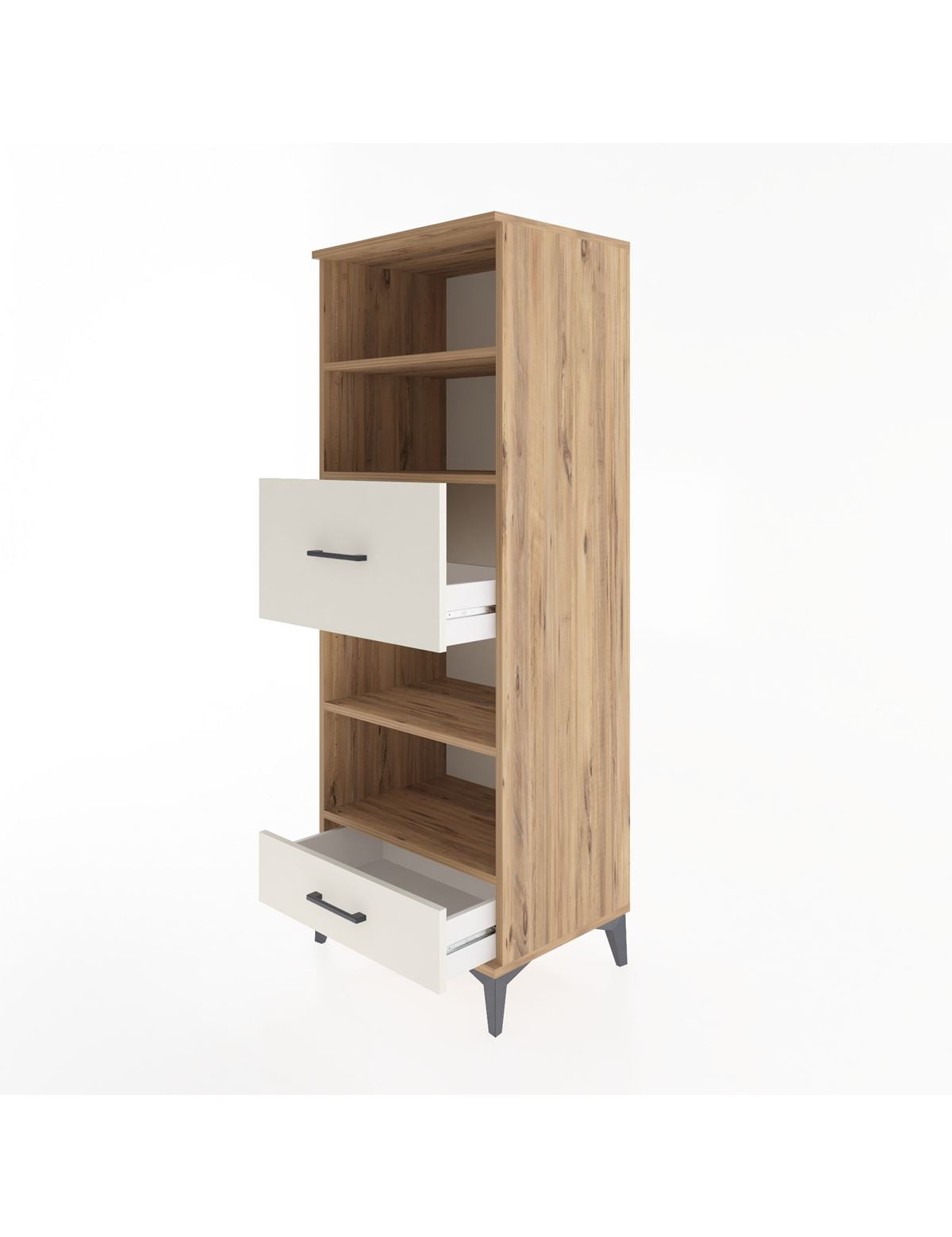 Hyperion Dolap 4 Raflı 2 Çekmeceli 60x44x163 - S53M054V7B