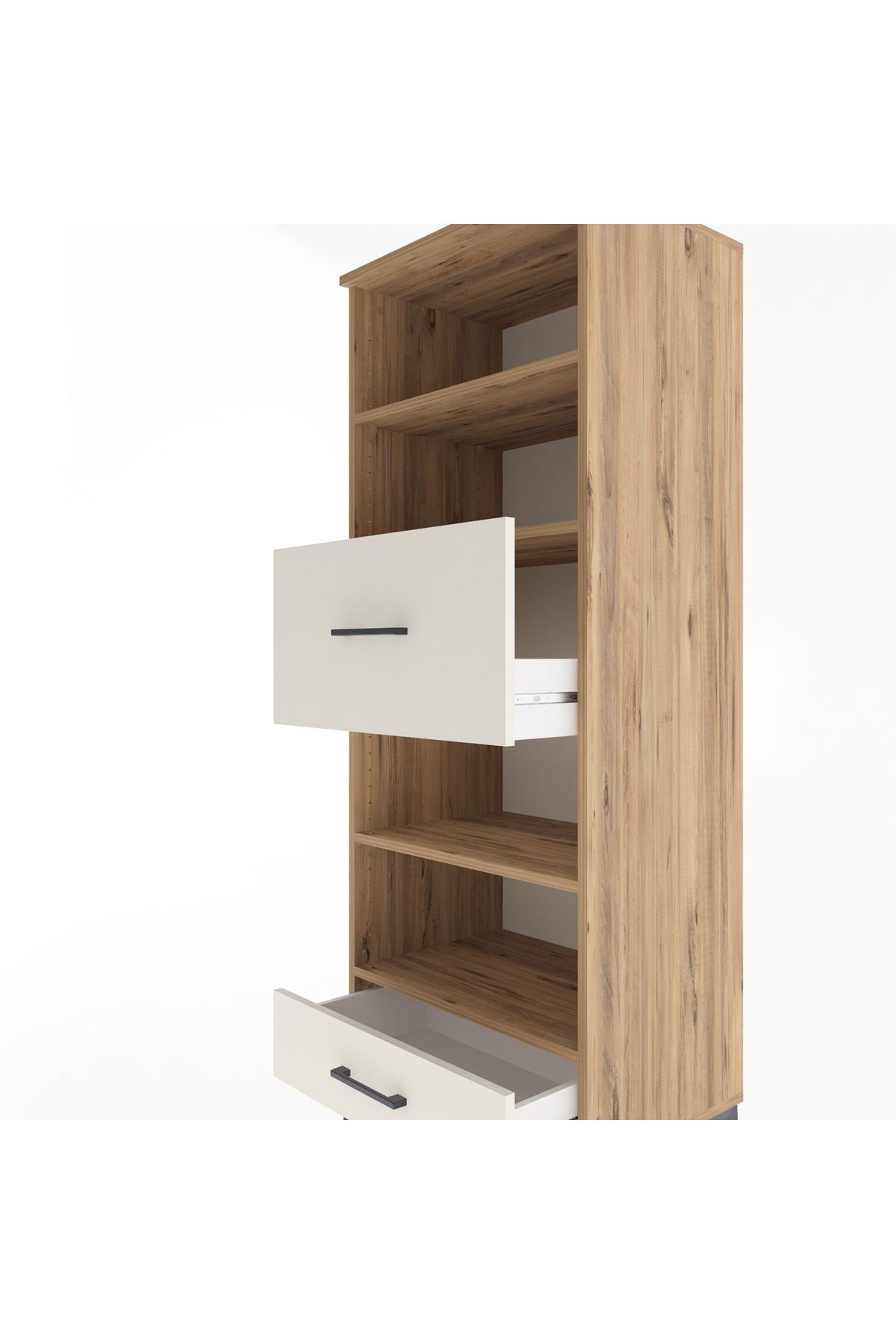 Hyperion Dolap 4 Raflı 2 Çekmeceli 60x44x163 - S53M054V7B