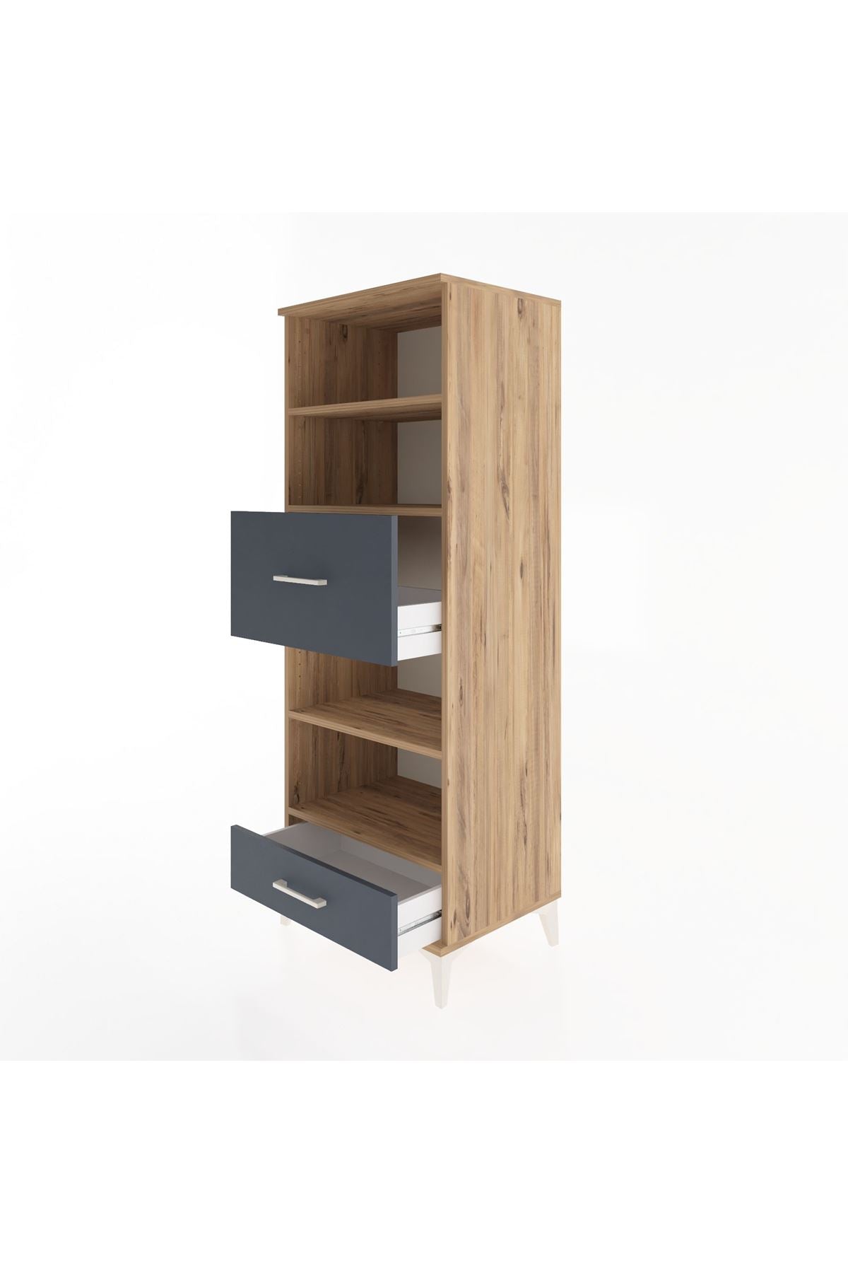 Hyperion Dolap 4 Raflı 2 Çekmeceli 60x44x163 - S53M054V8B