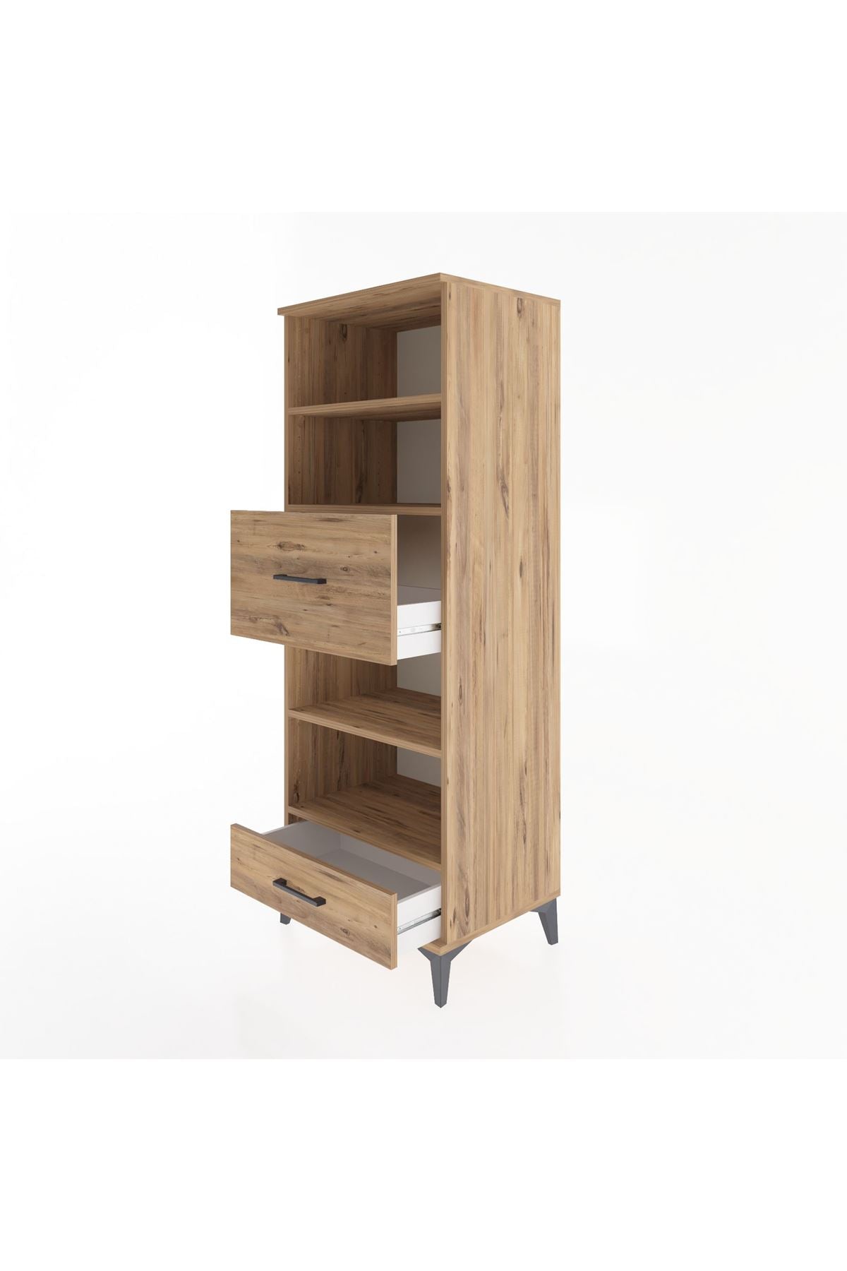 Hyperion Dolap 4 Raflı 2 Çekmeceli 60x44x163 - S53M054V9B