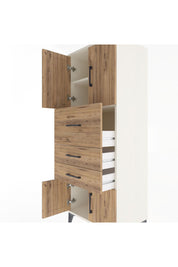 Hyperion Dolap 2 Raflı 3 Çekmeceli 4 Kapaklı 60x44x163 - S53M055V3B