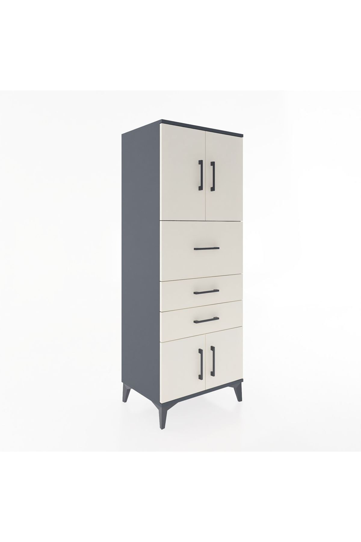 Hyperion Dolap 2 Raflı 3 Çekmeceli 4 Kapaklı 60x44x163 - S53M055V4B