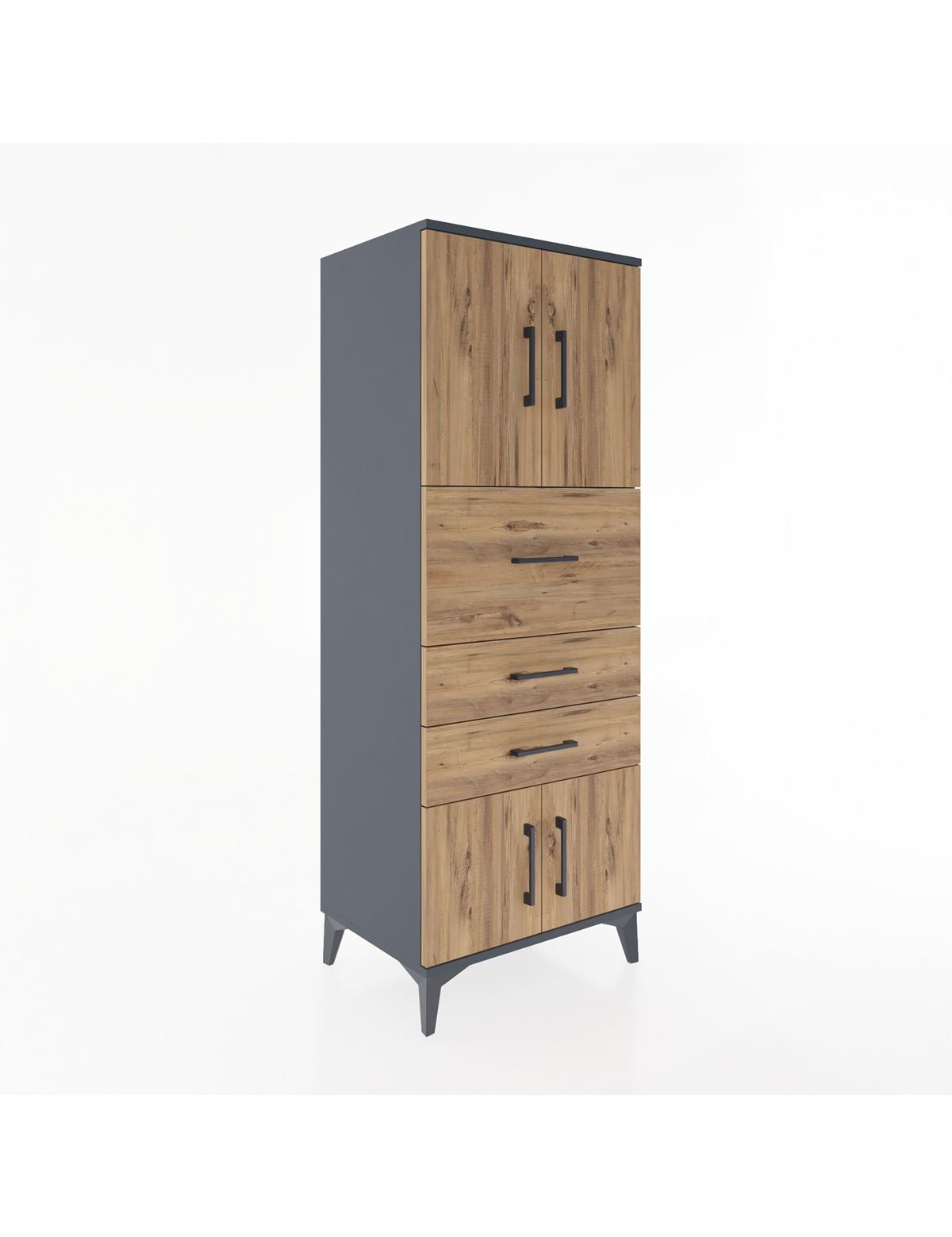 Hyperion Dolap 2 Raflı 3 Çekmeceli 4 Kapaklı 60x44x163 - S53M055V6B
