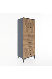 Hyperion Dolap 2 Raflı 3 Çekmeceli 4 Kapaklı 60x44x163 - S53M055V6B