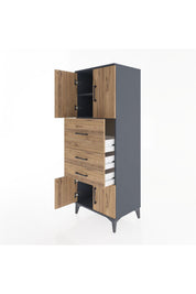 Hyperion Dolap 2 Raflı 3 Çekmeceli 4 Kapaklı 60x44x163 - S53M055V6B
