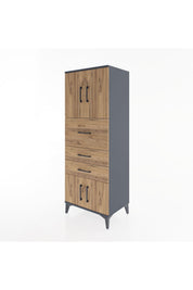 Hyperion Dolap 2 Raflı 3 Çekmeceli 4 Kapaklı 60x44x163 - S53M055V6B