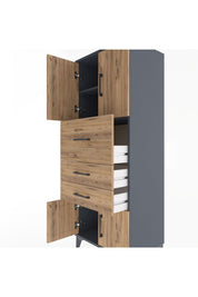 Hyperion Dolap 2 Raflı 3 Çekmeceli 4 Kapaklı 60x44x163 - S53M055V6B