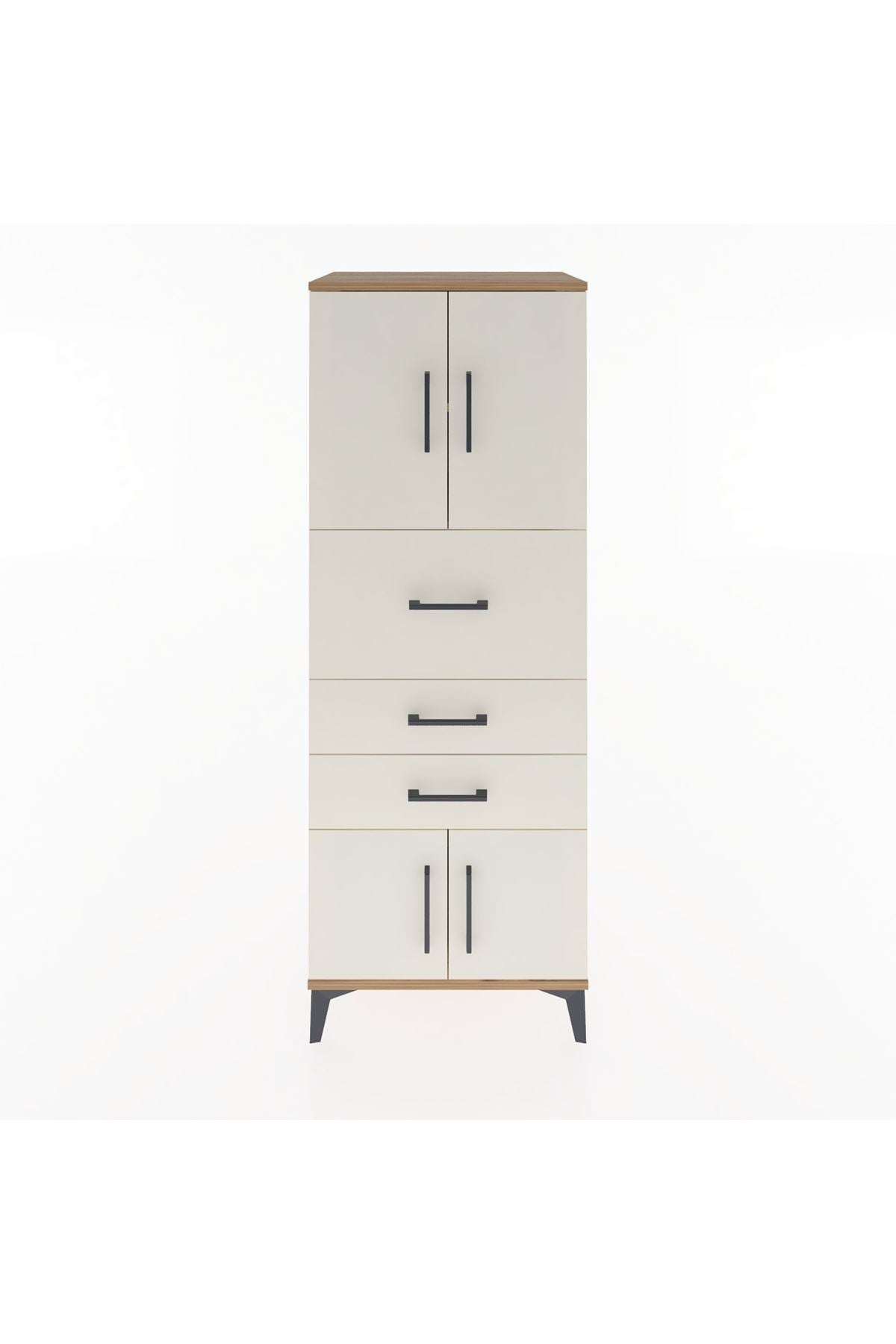 Hyperion Dolap 2 Raflı 3 Çekmeceli 4 Kapaklı 60x44x163 - S53M055V7B